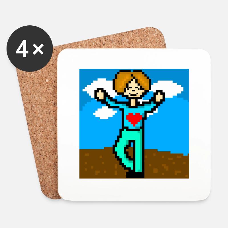 NFT Design mit Hintergrund - Untersetzer (4er-Set) - Weiß