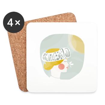 Spring sun - Coasters (set of 4) - white - Front