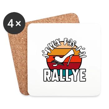 J’peux pas j’ai rallye - Dessous de verre (lot de 4) - blanc - Devant