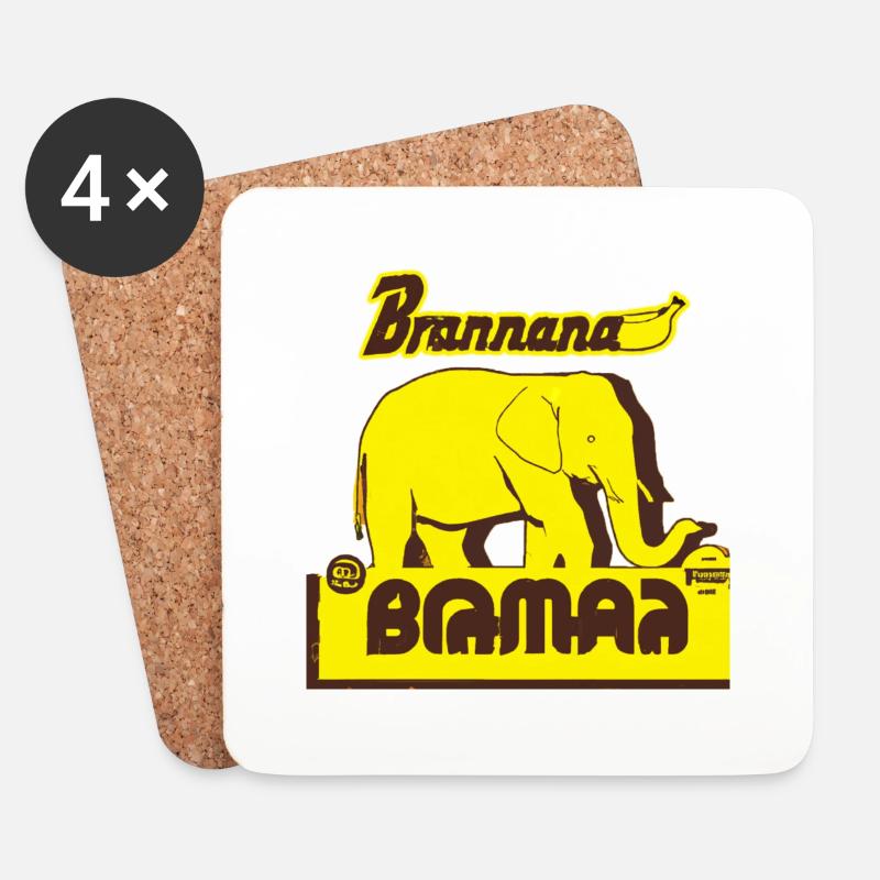 Branana -Fant - Untersetzer (4er-Set) - Weiß