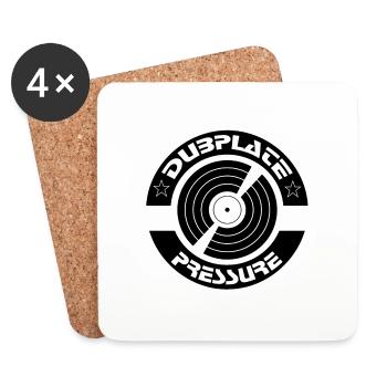 Dubplate Druck - Untersetzer (4er-Set) - Weiß - Vorne
