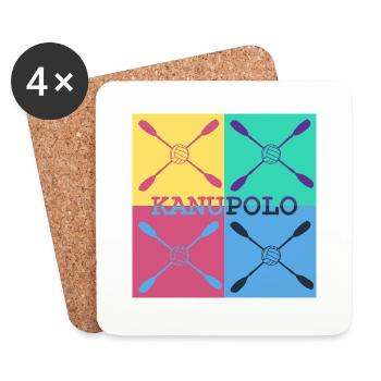 Kanupolo für stylische Sportler - Untersetzer (4er-Set) - Weiß - Vorne