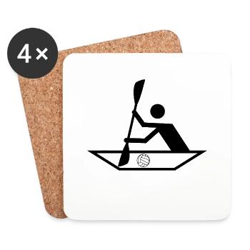 Canoe polo - Water sports - Coasters (set of 4) - white - Front