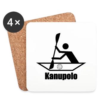 Canoë-polo - sport nautique le plus cool - Dessous de verre (lot de 4) - blanc - Devant