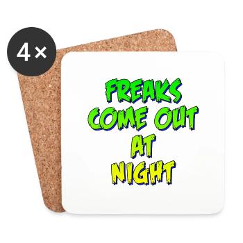 Les freaks sortent la nuit - Dessous de verre (lot de 4) - blanc - Devant