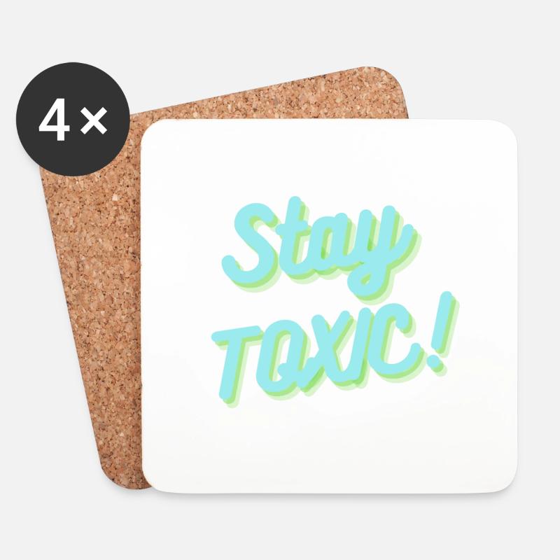 Stay Toxic - Untersetzer (4er-Set) - Weiß