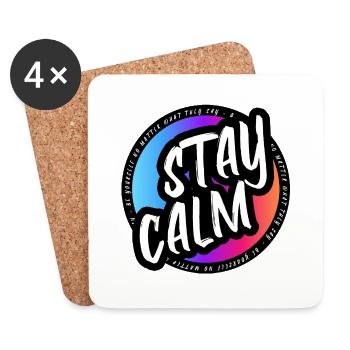Stay Calm - Coasters (set of 4) - white - Front