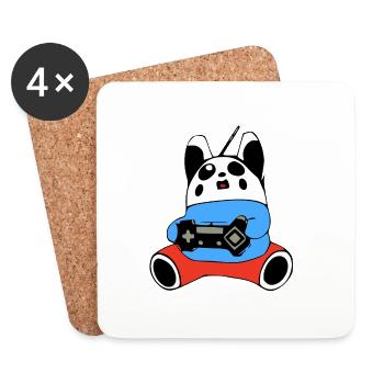 pandy le gamer - Dessous de verre (lot de 4) - blanc - Devant
