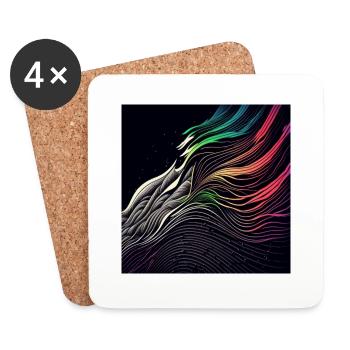 Tout est fait de vagues 2 - Dessous de verre (lot de 4) - blanc - Devant