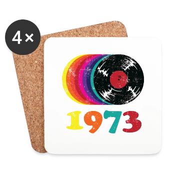 Vintage 1973 - Untersetzer (4er-Set) - Weiß - Vorne