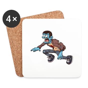 Zombie - Untersetzer (4er-Set) - Weiß - Vorne