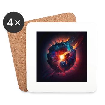 Cosmic Ignition - Dessous de verre (lot de 4) - blanc - Devant