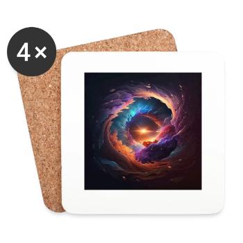 Stellar Flare Explosion - Dessous de verre (lot de 4) - blanc - Devant
