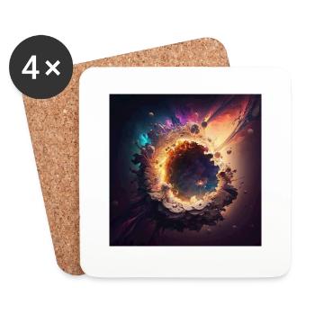 Galactic Flare Blast - Dessous de verre (lot de 4) - blanc - Devant
