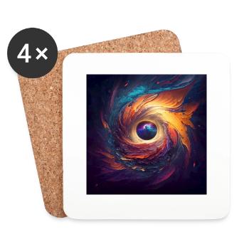 Luminous Nova - Dessous de verre (lot de 4) - blanc - Devant