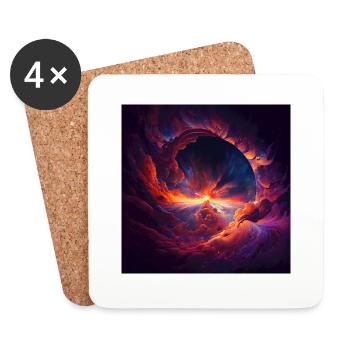 Cosmic Flare Burst - Dessous de verre (lot de 4) - blanc - Devant