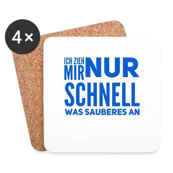 was sauberes anziehen - Untersetzer (4er-Set) - Weiß - Vorne