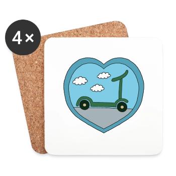 Blue Roller Design - Coasters (set of 4) - white - Front
