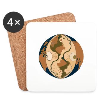 Unbekannte Landschaft - Untersetzer (4er-Set) - Weiß - Vorne