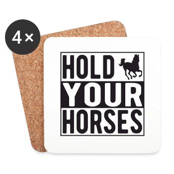 Hold your Horses - Untersetzer (4er-Set) - Weiß - Vorne