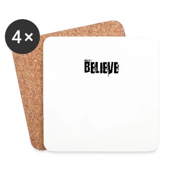 Believe - Coasters (set of 4) - white - Front