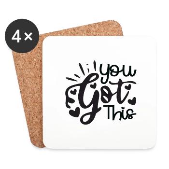 You got this - Untersetzer (4er-Set) - Weiß - Vorne
