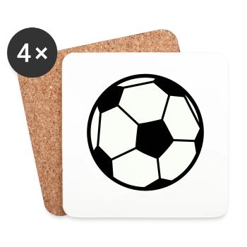 football - Dessous de verre (lot de 4) - blanc - Devant