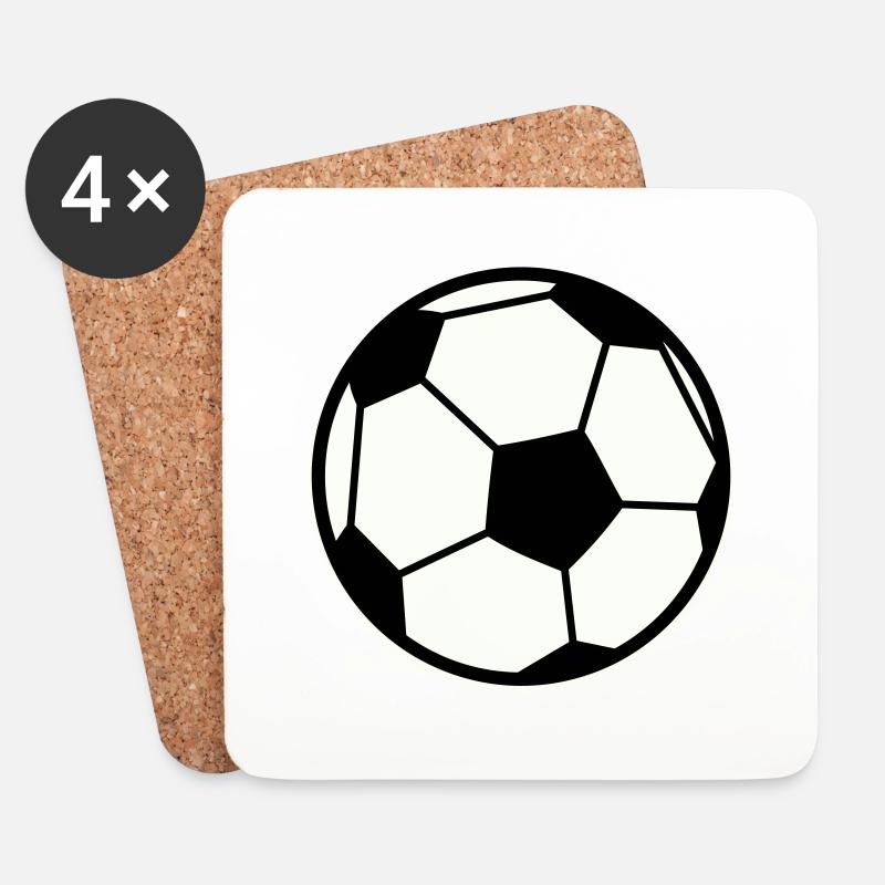 fussball - Untersetzer (4er-Set) - Weiß