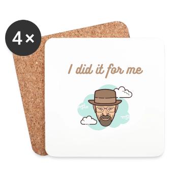 walter white meme - Dessous de verre (lot de 4) - blanc - Devant