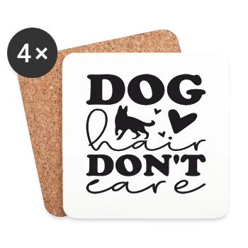 Dog hair don ́t care - Coasters (set of 4) - white - Front