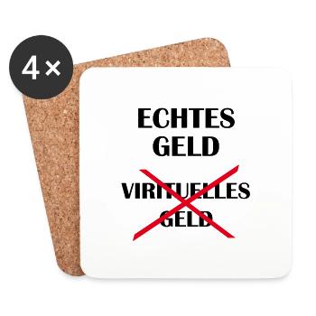 echtes Geld - Untersetzer (4er-Set) - Weiß - Vorne