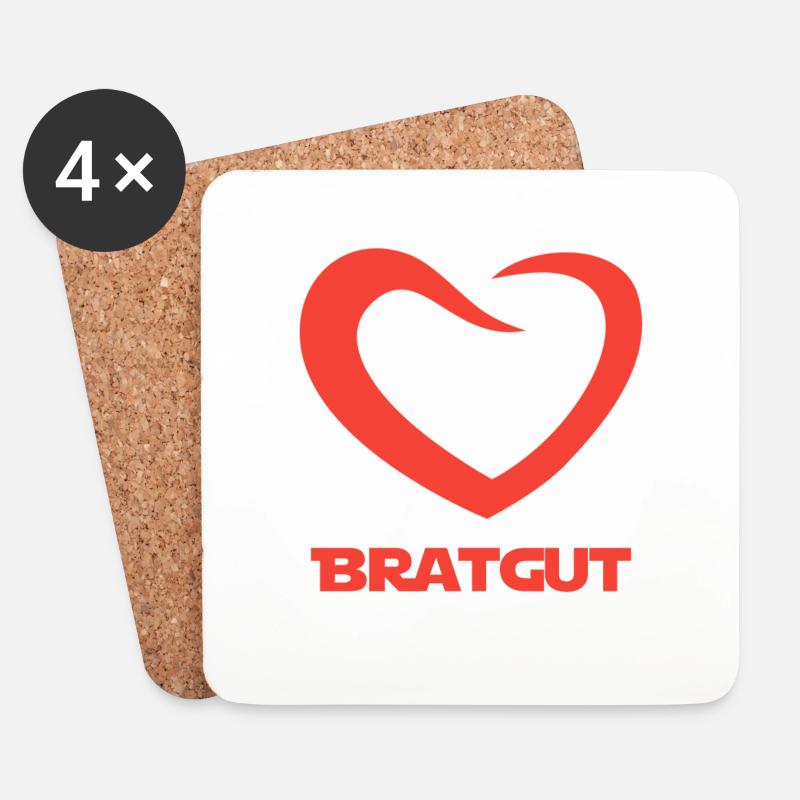 Bratgut - Untersetzer (4er-Set) - Weiß