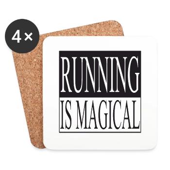 Running is Magical - Coasters (set of 4) - white - Front