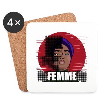 Femme - International Women’s Day - Untersetzer (4er-Set) - Weiß - Vorne