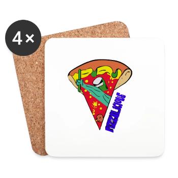 Pizzalicious - Untersetzer (4er-Set) - Weiß - Vorne