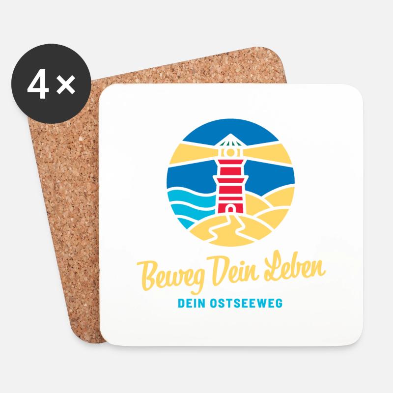 Beweg Dein Leben - Untersetzer (4er-Set) - Weiß