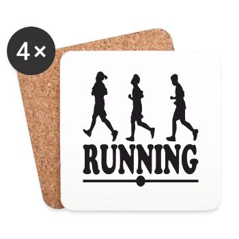 Running - Untersetzer (4er-Set) - Weiß - Vorne