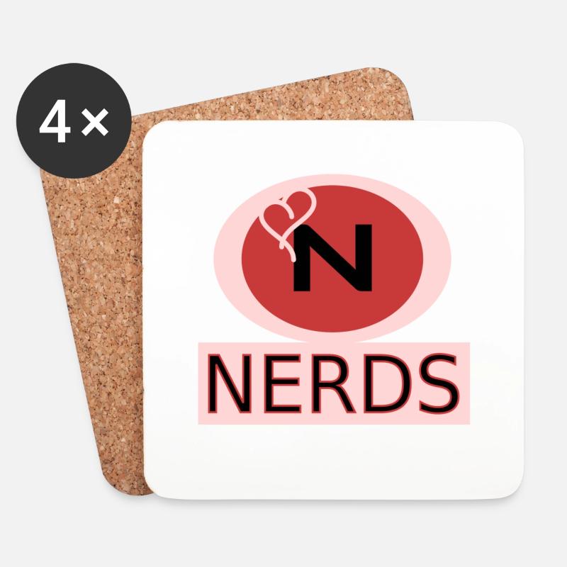 Love Nerds - Coasters (set of 4) - white