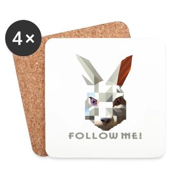 White Rabbit - Coasters (set of 4) - white - Front