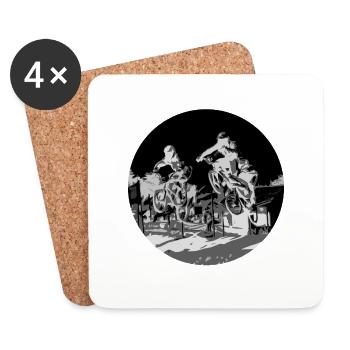 bmx - Dessous de verre (lot de 4) - blanc - Devant
