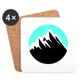 Mountains - Coasters (set of 4) - white - Front