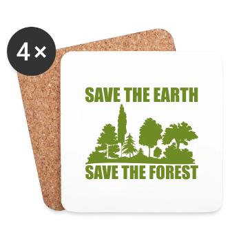 Nature - Coasters (set of 4) - white - Front