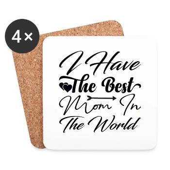 I have the best Mom in the World - Untersetzer (4er-Set) - Weiß - Vorne