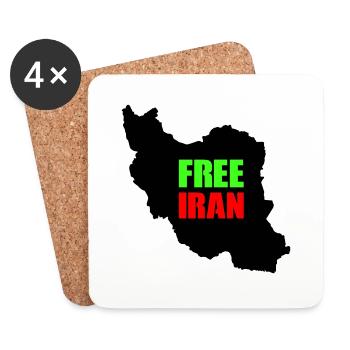 Iran Free - Coasters (set of 4) - white - Front