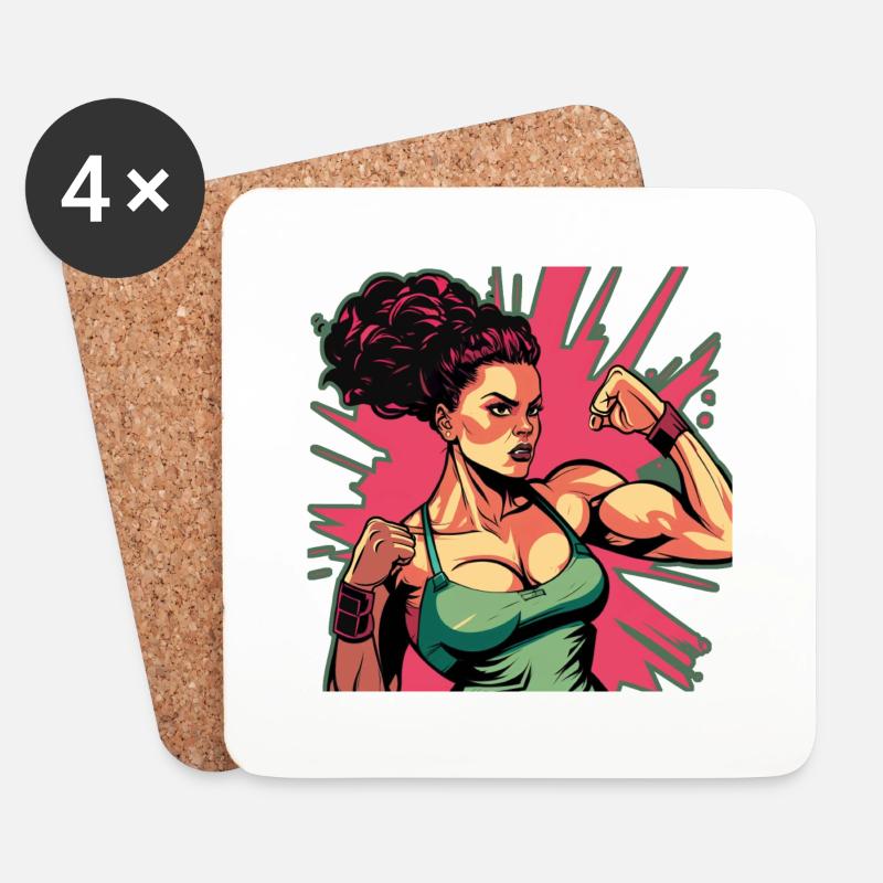 Superwoman - Untersetzer (4er-Set) - Weiß