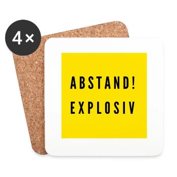 Abstand Explosiv LSBY - Untersetzer (4er-Set) - Weiß - Vorne