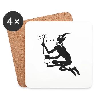 Bako le magicien - Dessous de verre (lot de 4) - blanc - Devant
