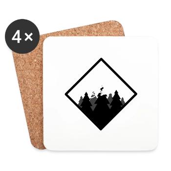 Mtb Lifestyle - Diamond whip - Coasters (set of 4) - white - Front
