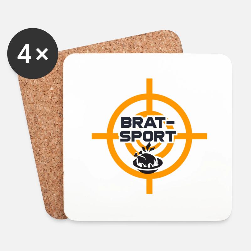 Bratsport - Untersetzer (4er-Set) - Weiß