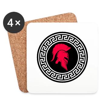 Spartan 01 - Dessous de verre (lot de 4) - blanc - Devant